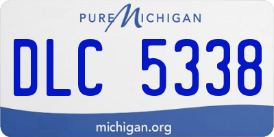 MI license plate DLC5338