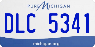 MI license plate DLC5341