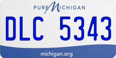 MI license plate DLC5343
