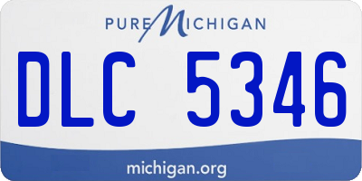 MI license plate DLC5346