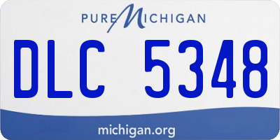 MI license plate DLC5348