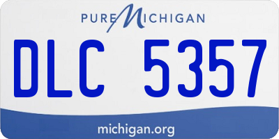 MI license plate DLC5357