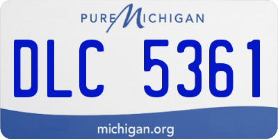 MI license plate DLC5361