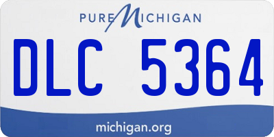 MI license plate DLC5364