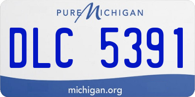 MI license plate DLC5391