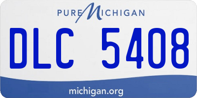 MI license plate DLC5408
