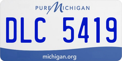 MI license plate DLC5419
