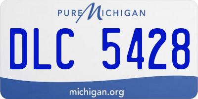 MI license plate DLC5428