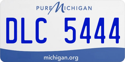 MI license plate DLC5444