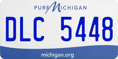 MI license plate DLC5448