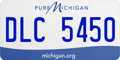 MI license plate DLC5450
