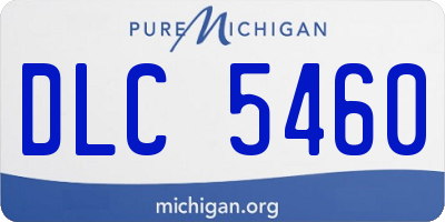 MI license plate DLC5460