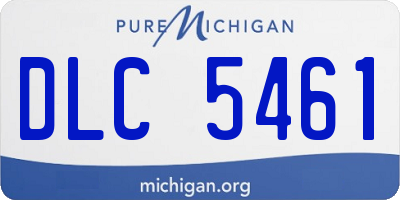 MI license plate DLC5461