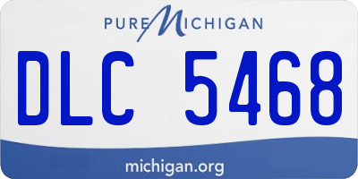 MI license plate DLC5468