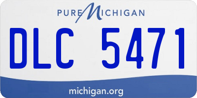MI license plate DLC5471