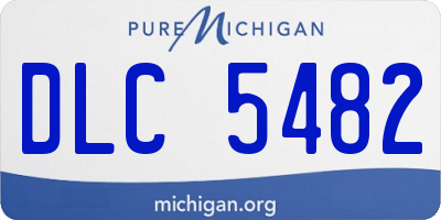 MI license plate DLC5482