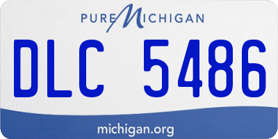 MI license plate DLC5486