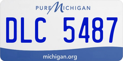MI license plate DLC5487