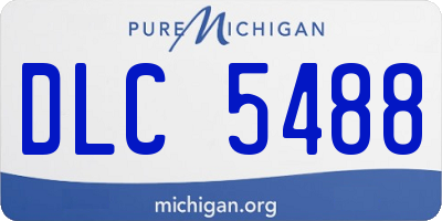 MI license plate DLC5488