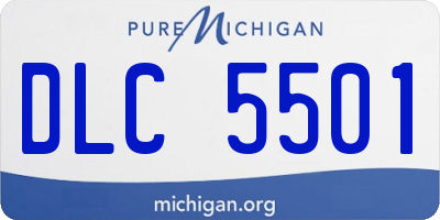 MI license plate DLC5501