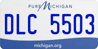 MI license plate DLC5503