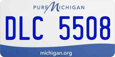 MI license plate DLC5508
