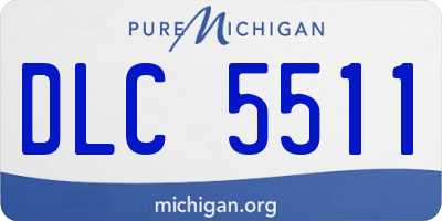 MI license plate DLC5511