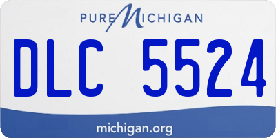 MI license plate DLC5524