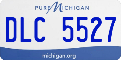 MI license plate DLC5527