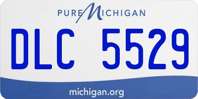 MI license plate DLC5529