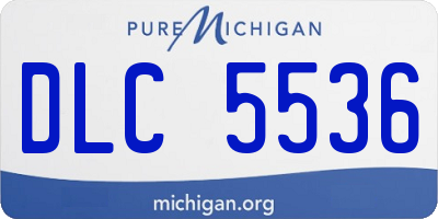 MI license plate DLC5536