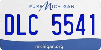 MI license plate DLC5541