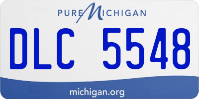 MI license plate DLC5548