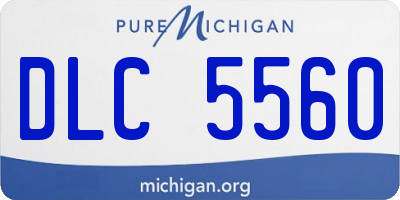 MI license plate DLC5560