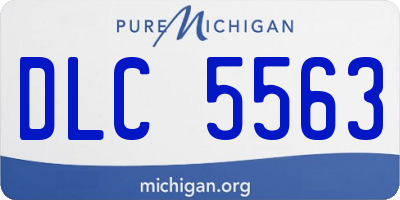 MI license plate DLC5563