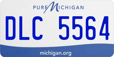 MI license plate DLC5564