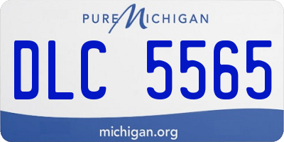 MI license plate DLC5565