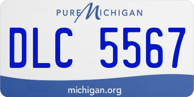 MI license plate DLC5567