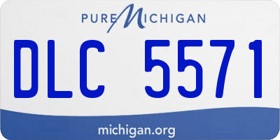 MI license plate DLC5571