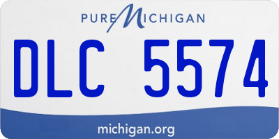 MI license plate DLC5574