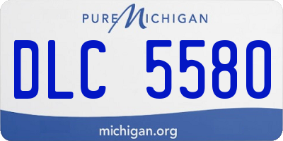 MI license plate DLC5580