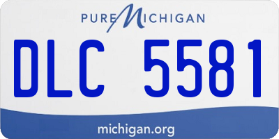 MI license plate DLC5581