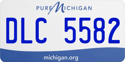 MI license plate DLC5582