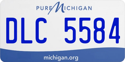 MI license plate DLC5584