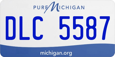 MI license plate DLC5587