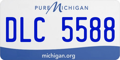 MI license plate DLC5588