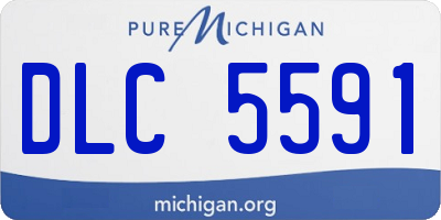 MI license plate DLC5591