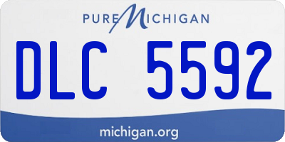 MI license plate DLC5592