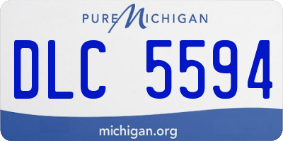 MI license plate DLC5594