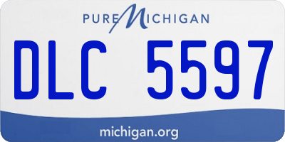 MI license plate DLC5597